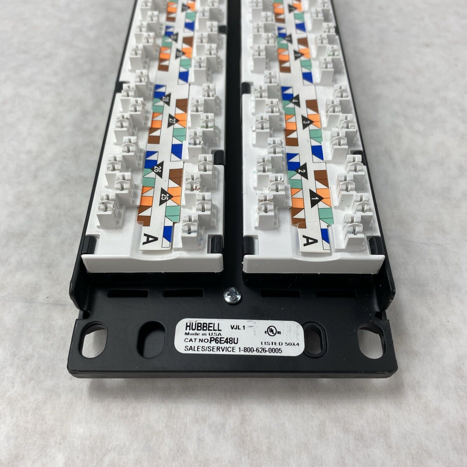 Hubbell P6E48U 2U 48-Port Nextspeed 6 Universal Patch Panel