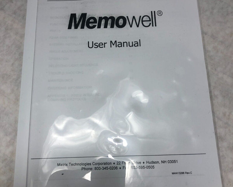 Matrix Technologies Memowell Console 96 Well LED Plate Transfer Light Box