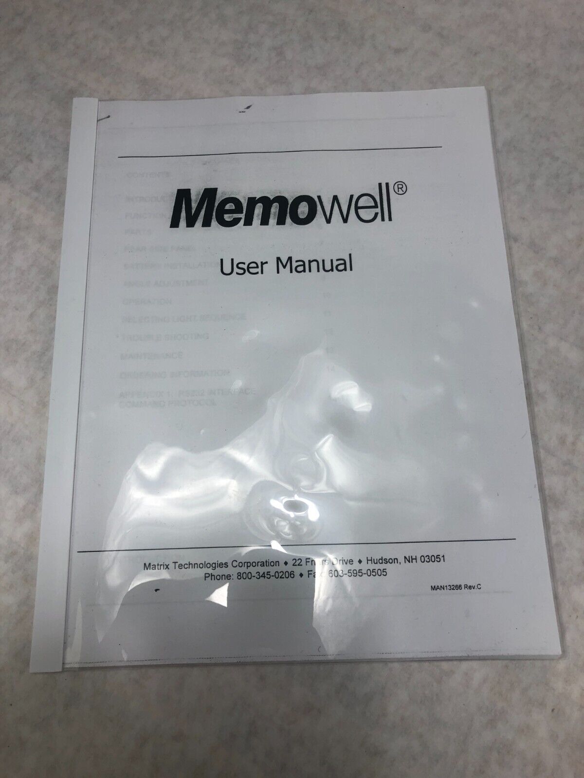 Matrix Technologies Memowell Console 96 Well LED Plate Transfer Light Box