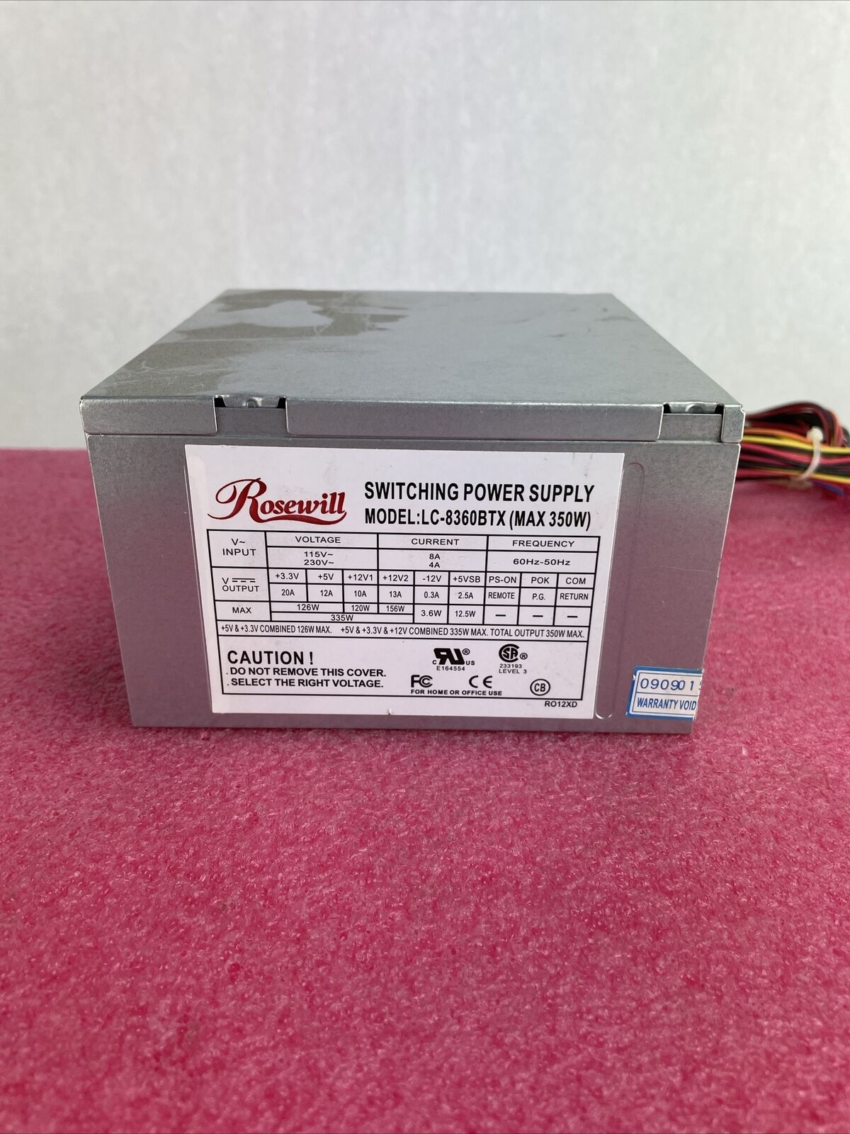 Rosewill LC-8360BTX 350W Power Supply