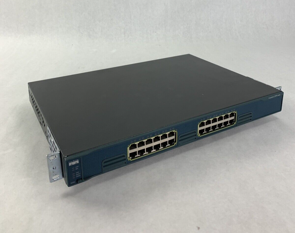Cisco Catalyst 2970 WS-C2970G-24T-E 24-Port Gigabit Managed Ethernet Switch