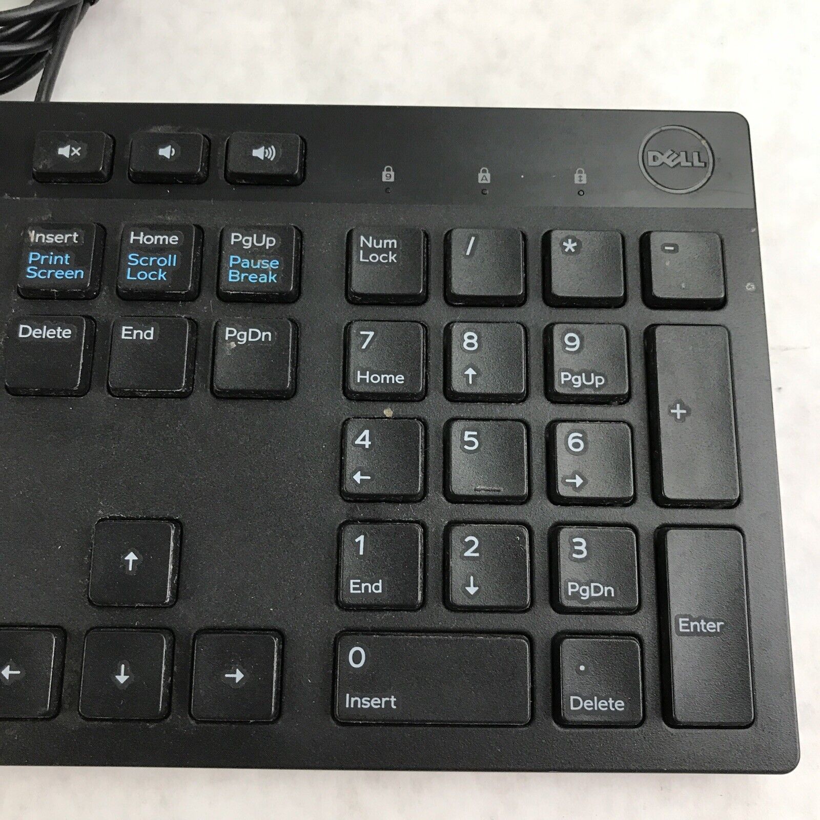 Genuine Dell RKR0N Black Slim Wired USB Keyboard 0RKR0N-L0300-86J-0F5A-A03