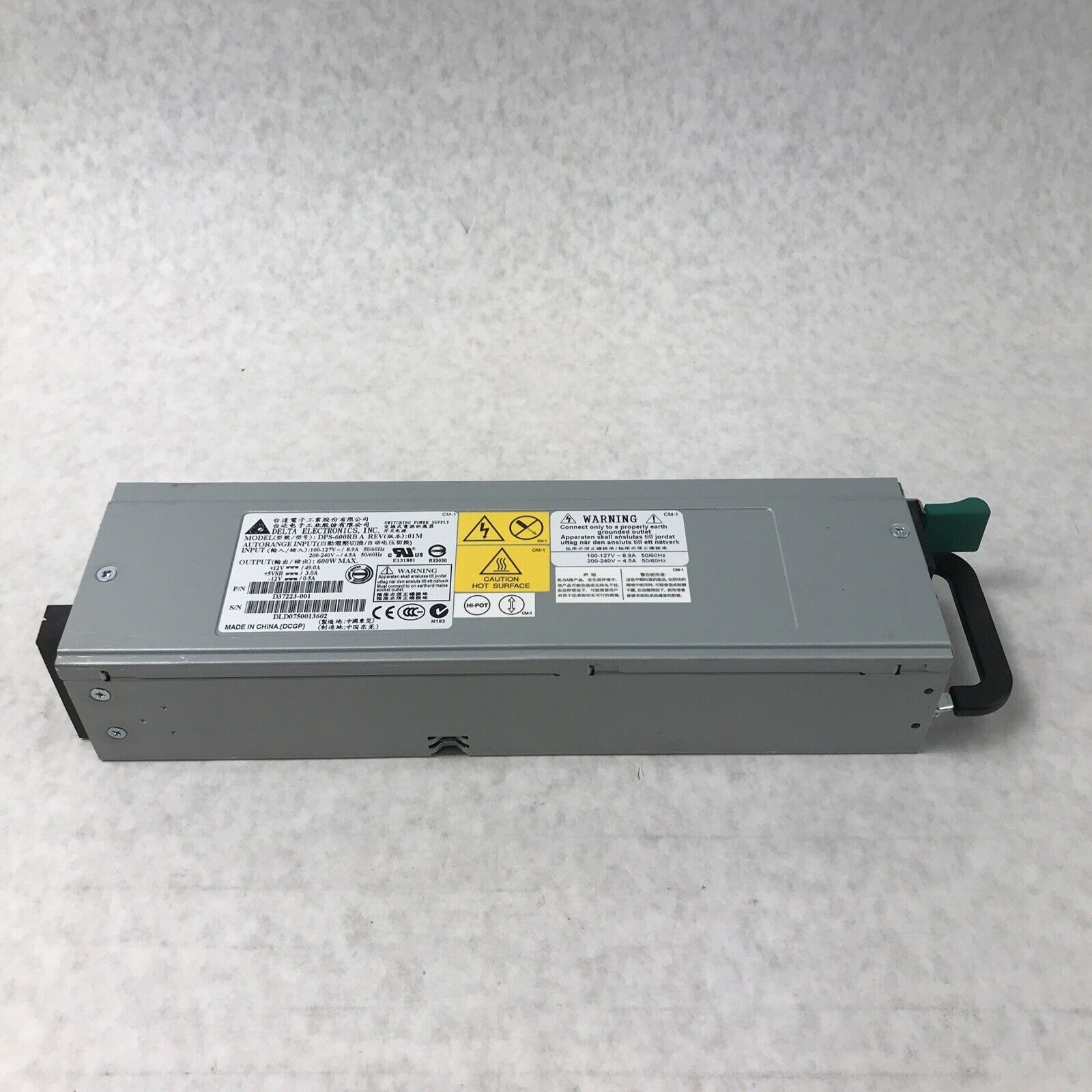 Delta Electronics DPS-600RB 600W 240V 60Hz Switching Power Supply