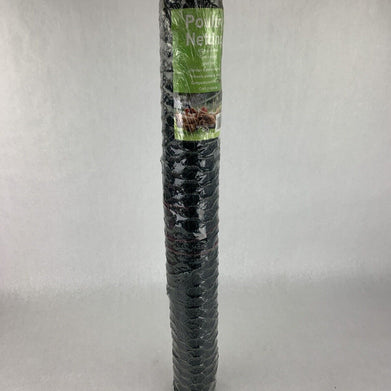Green Vinyl-Coated Poultry Netting 741914 SIM 36" H 25' Roll 1" Mesh VRR31410