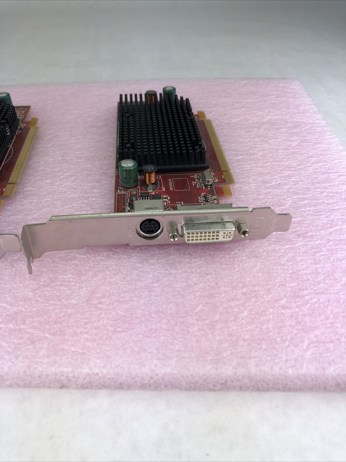Lot of 2 AMD Radeon ATI-102-B170 HD 2400 Full Profile GPU DVI Port Video Card