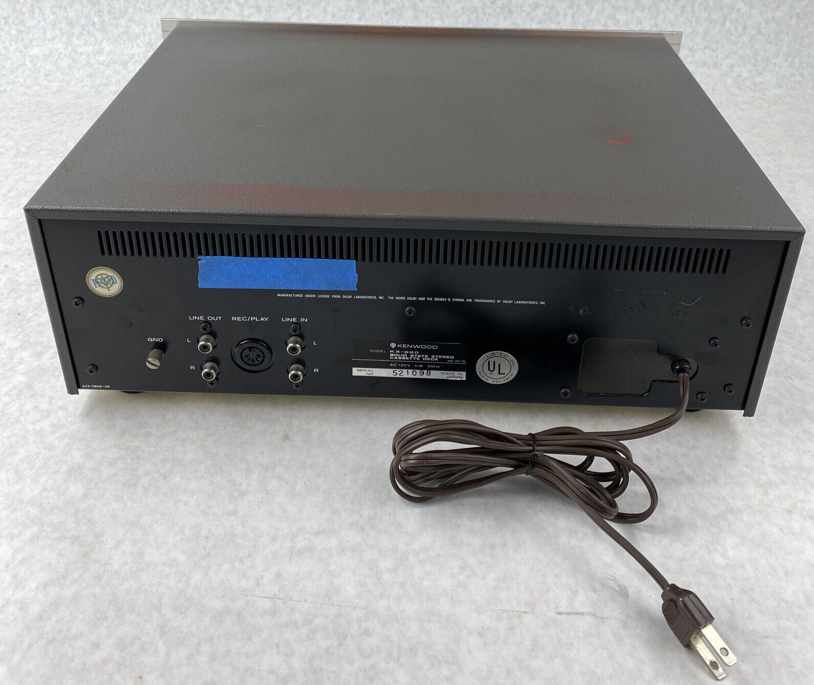 Kenwood KX-620 Stereo Cassette Deck NEEDS REPAIR