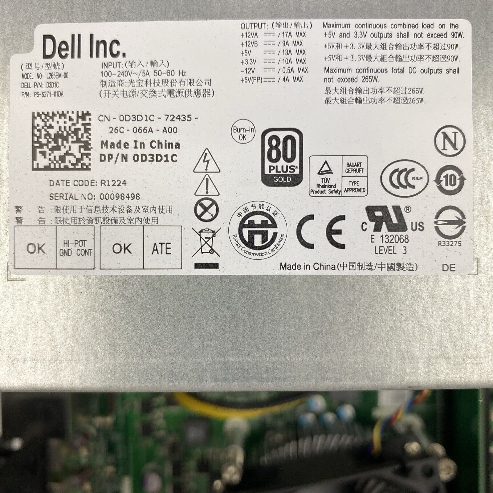Dell Optiplex 390 MT Intel Core i3-2120 3.30GHz CPU 4GB RAM No HDD No OS