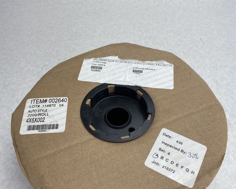 2000/Roll 250ml 10.2 x 15.2 cm (4 x 6 inches) 2mil Pre-Opened Clear Poly Bags