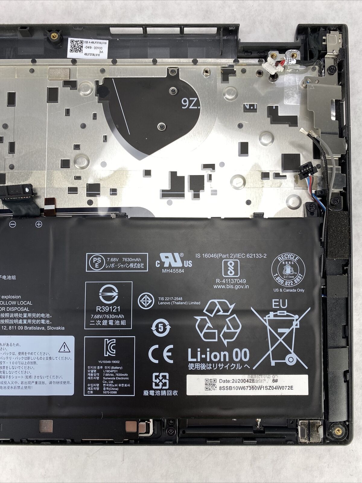 Lenovo Yoga C930-13iML Laptop Palmrest Touchpad Keyboard Assembly WITH BATTERY