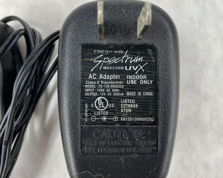 Spectrum UVx FD-120-050035U AC Adapter Power Supply PSU Cord Cable Charger