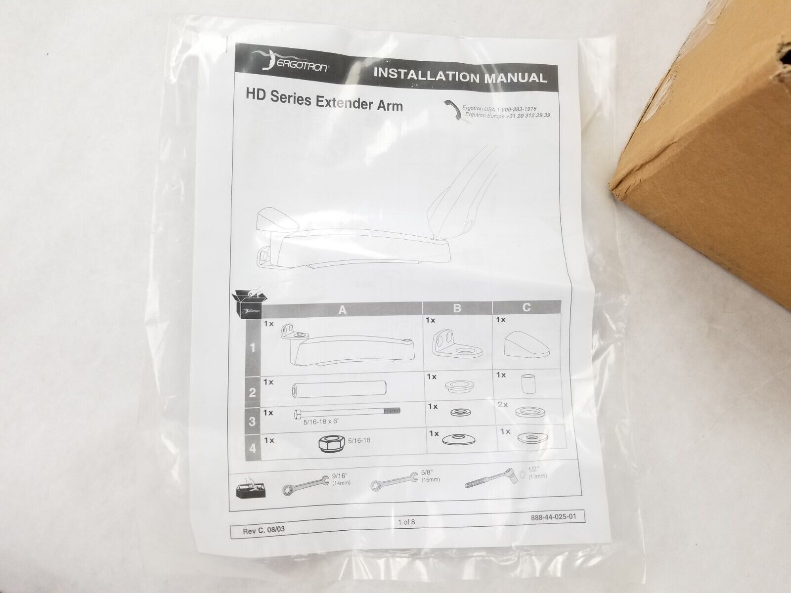Ergotron 2869-F11 44-396-180-00 HD Series Series Extender Arm