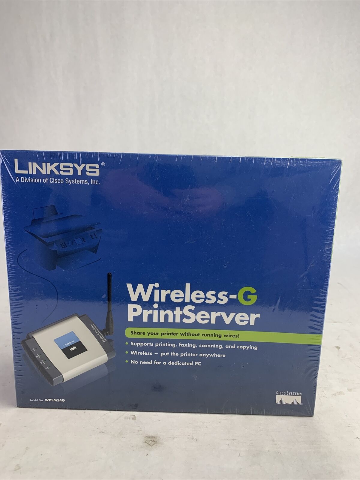 Linksys Wireless-G PrintServer New In Box WPSM54G