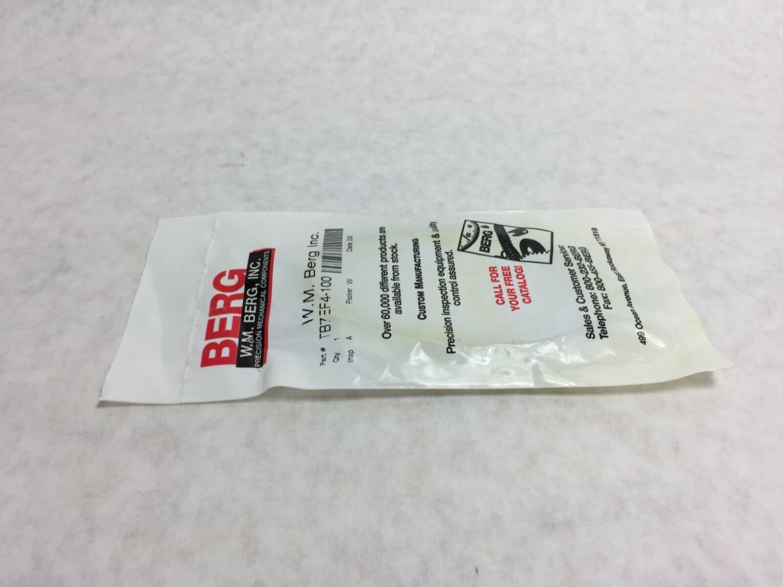 W.M. Berg O-Ring TB7EF4-100  Factory Sealed Package  NOS