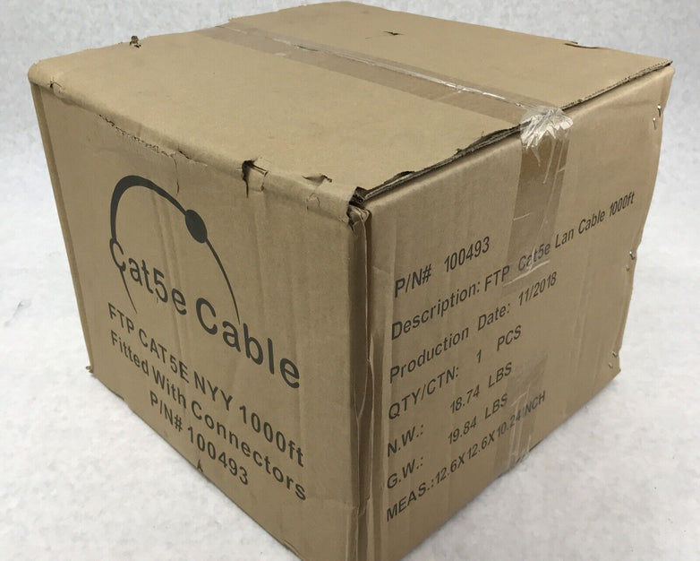 FTP Cat5e Lan Cable 1000ft Black P/N 100493