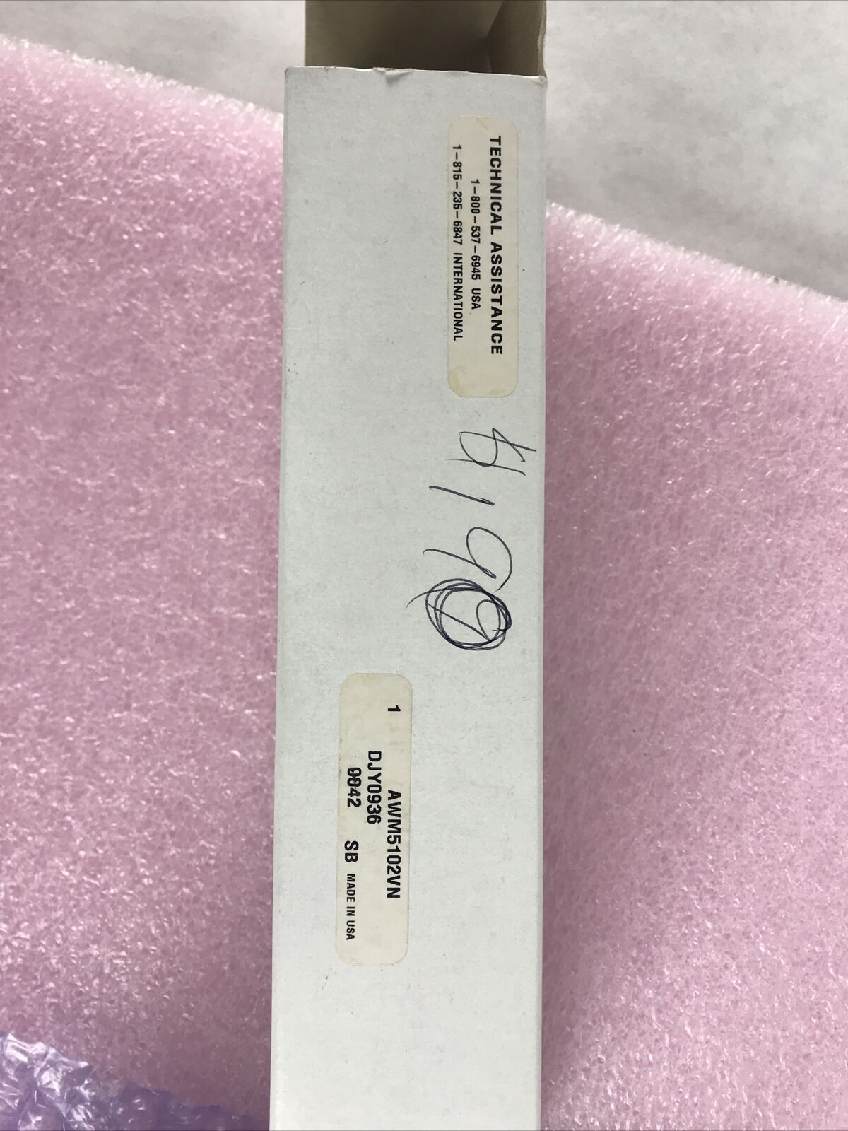 HONEYWELL AWM5102VN - DJY0936 - TECHNICAL ASSISTANCE