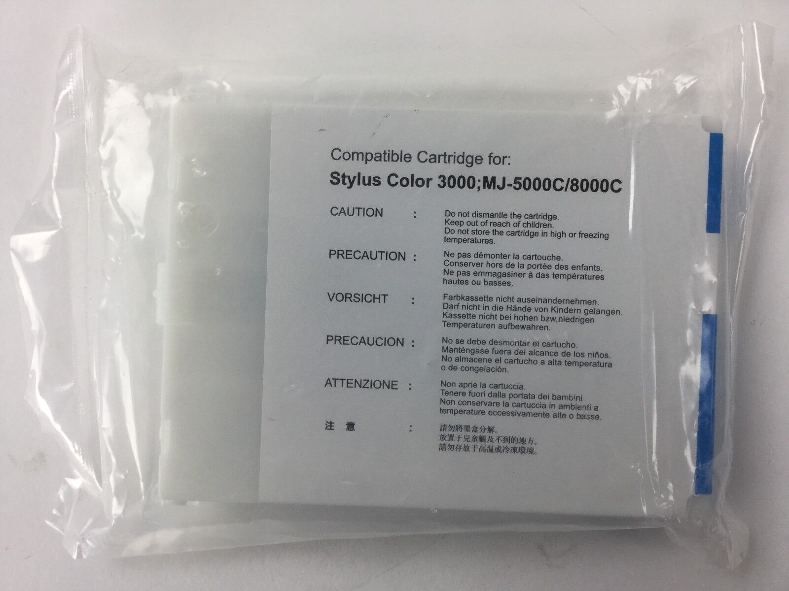 Compatible for Epson Stylus Color 3000  Cyan Ink Cartridge, MJ 5000C, 8000C
