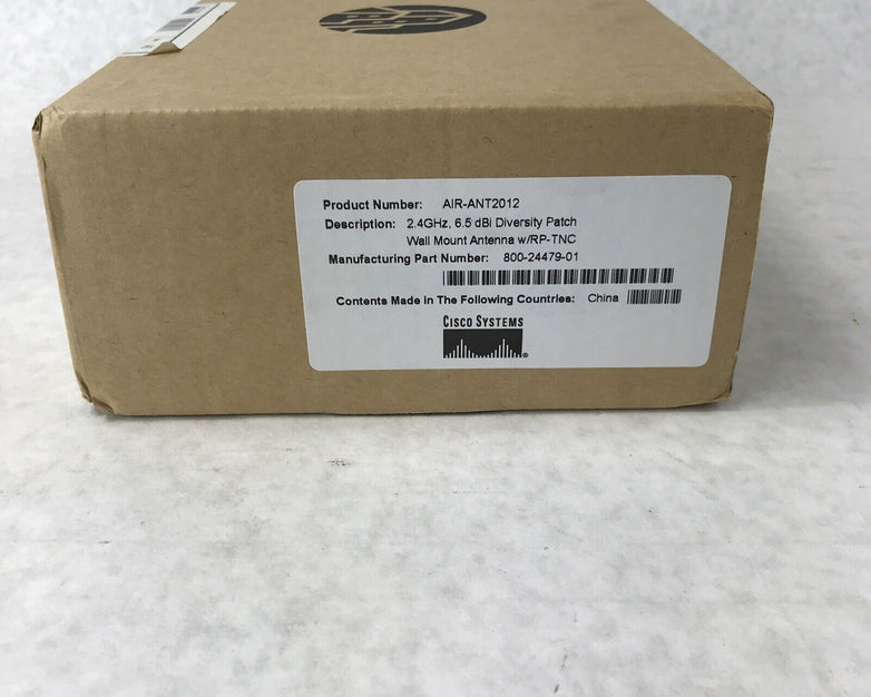 Cisco Systems AIR-ANT2012 2.4GHz 6.5dBi Diversity Patch Ant w/ RP-TNC Connector
