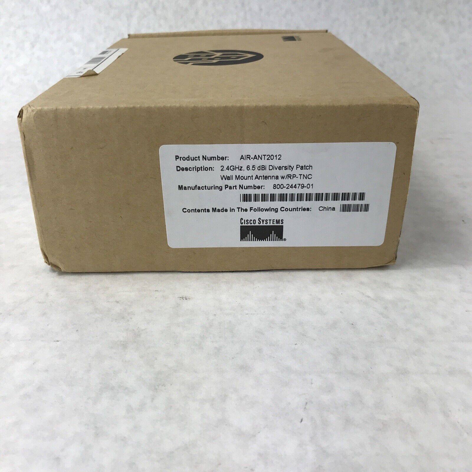 Cisco Systems AIR-ANT2012 2.4GHz 6.5dBi Diversity Patch Ant w/ RP-TNC Connector