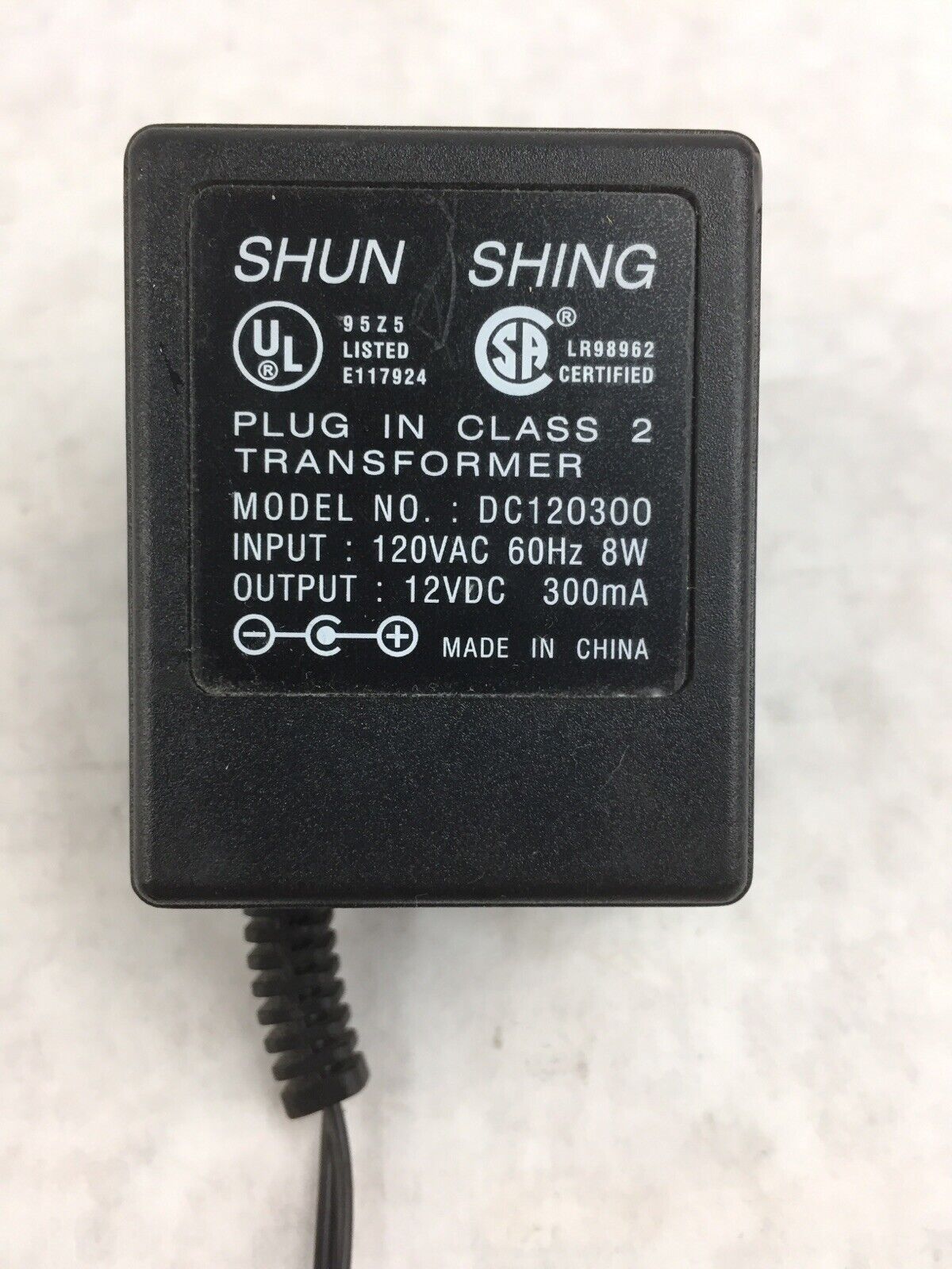 Shun Shing AC Adapter DC 138500C