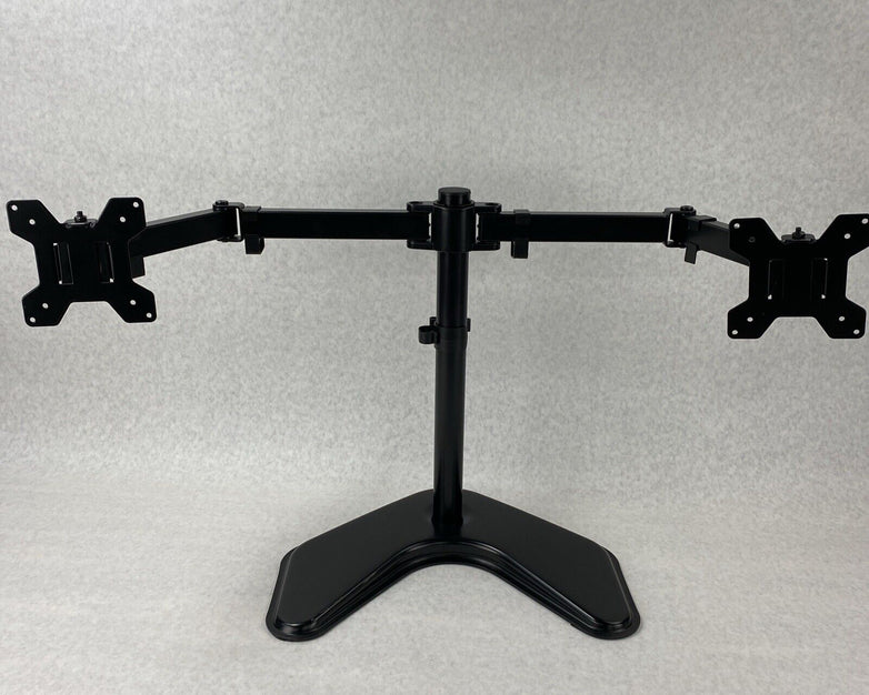 Wali MF002 Free Standing Fully Adjustable Dual LCD Monitor Desk Mount