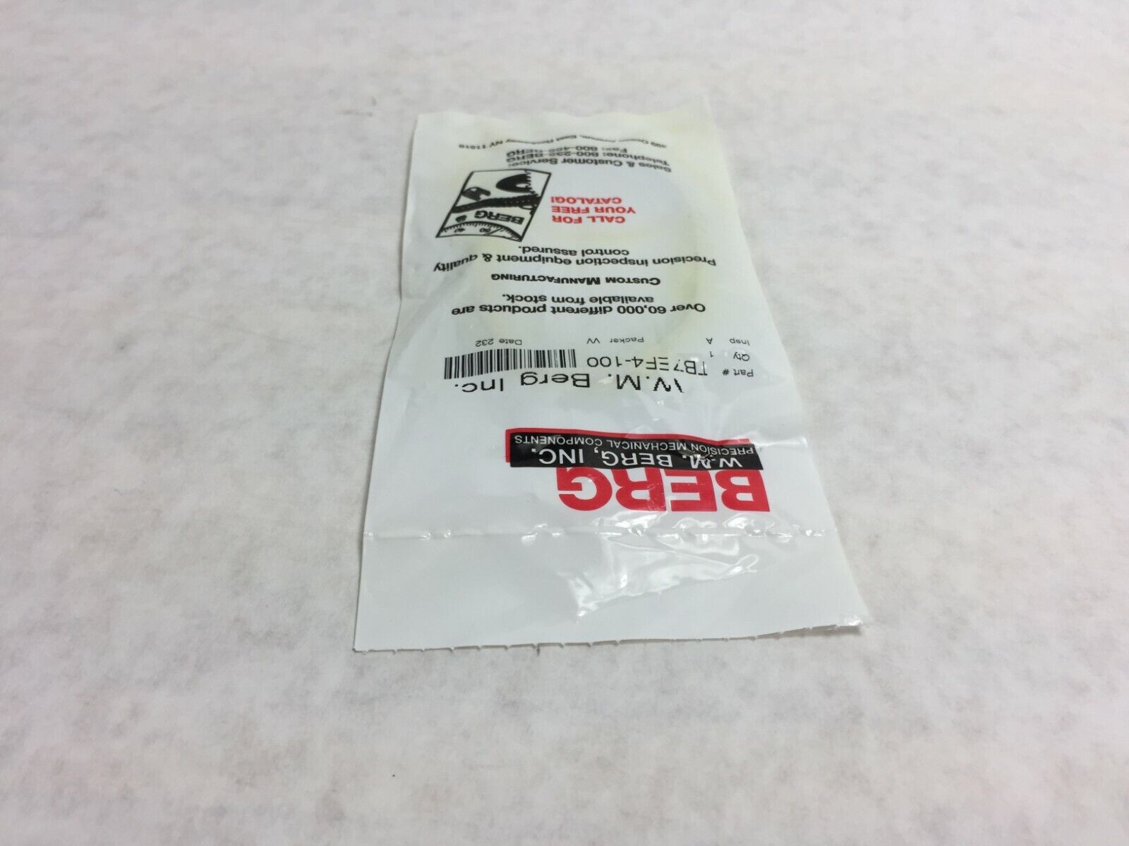 W.M. Berg O-Ring TB7EF4-100  Factory Sealed Package  NOS