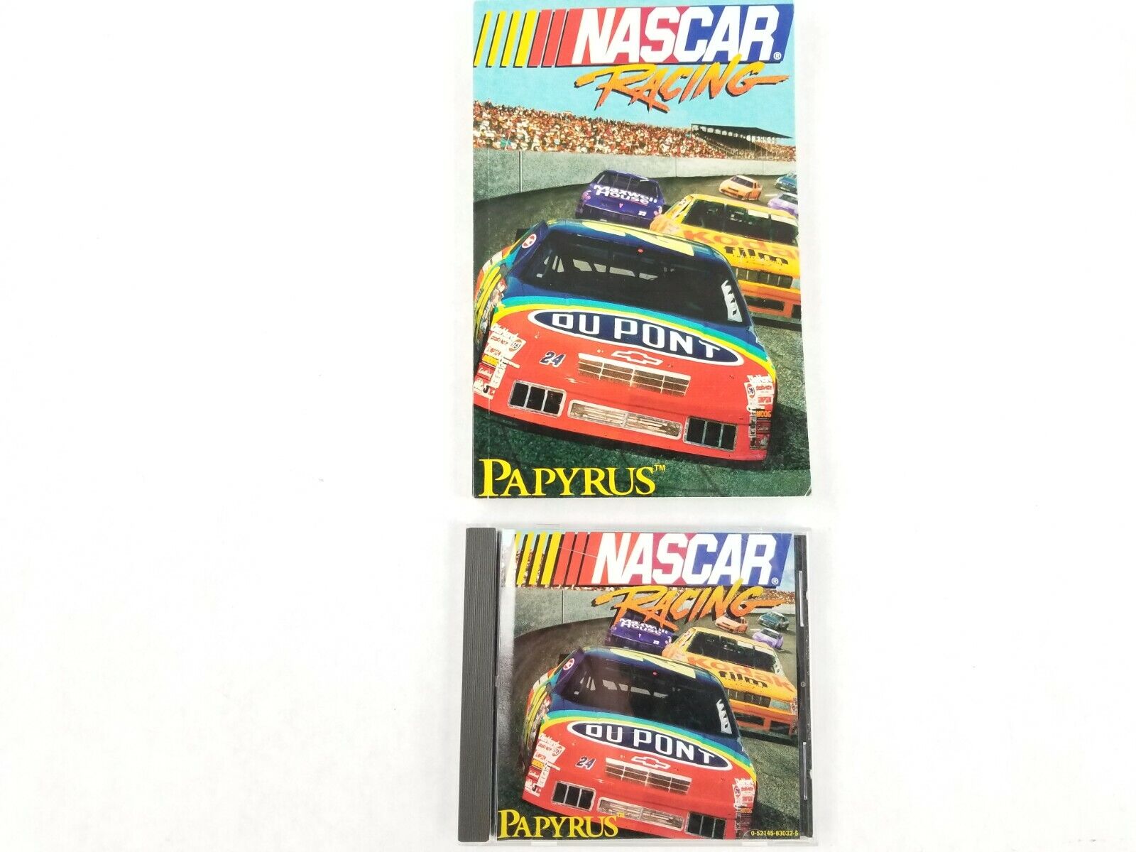NASCAR Racing (Papyrus, 1994) - PC Windows CD-ROM With Manual and Box