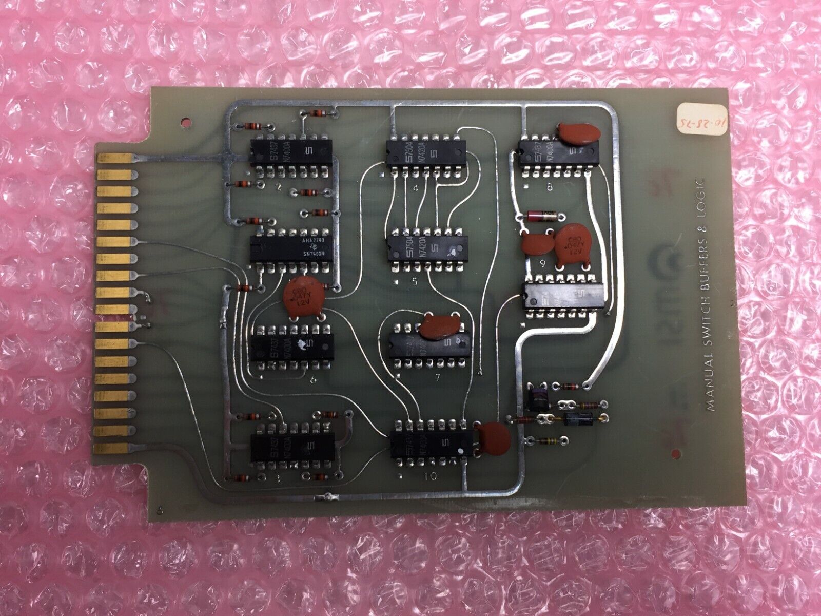 Vintage 1975 MSI Manual Switch Buffers & Logic 24866 Micromedic Card