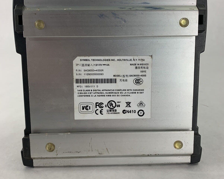 Symbol Motorola SAC9000-4000R 4 Bay Battery Charger w/ Power Supply