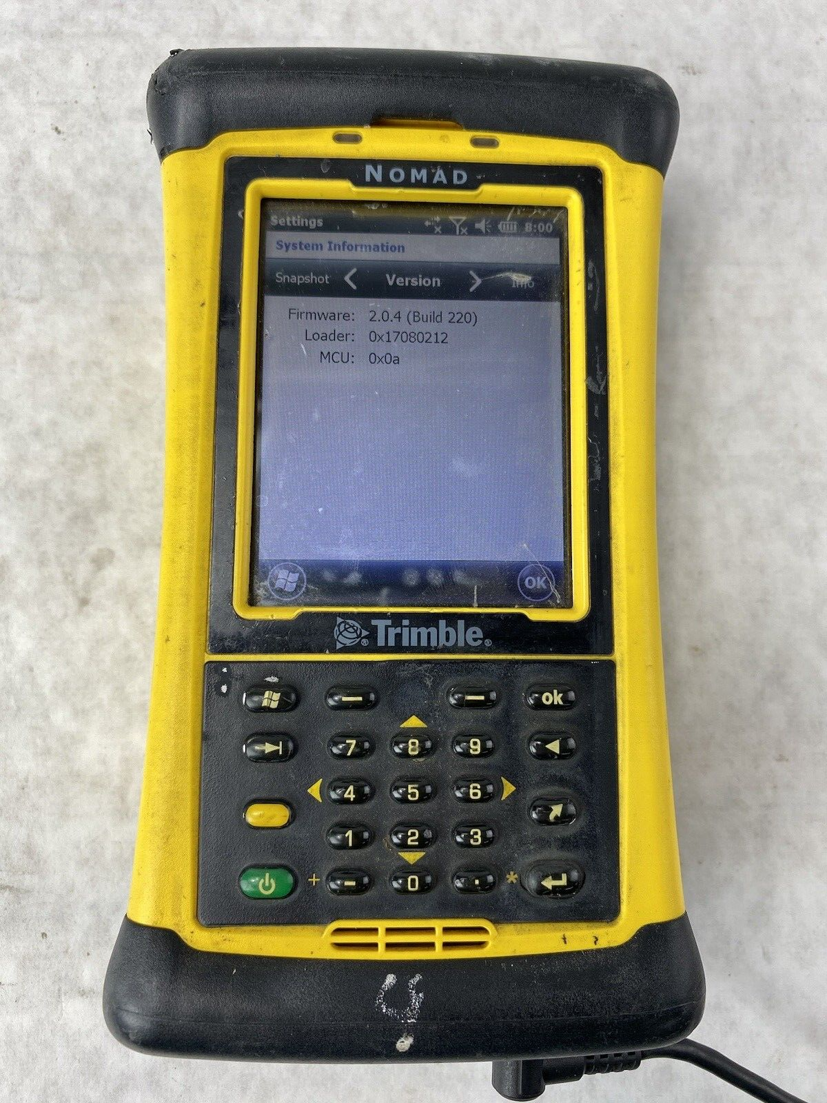 Trimble Nomad Ranger TSC38W Data Collector Scanner  Windows 6.1 Bluetooth GPS