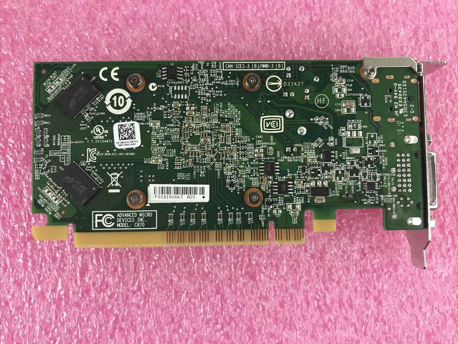 Dell X0CVJ AMD Radeon R5 340X 2GB DDR3 PCIe Video Card 109-C87051-00