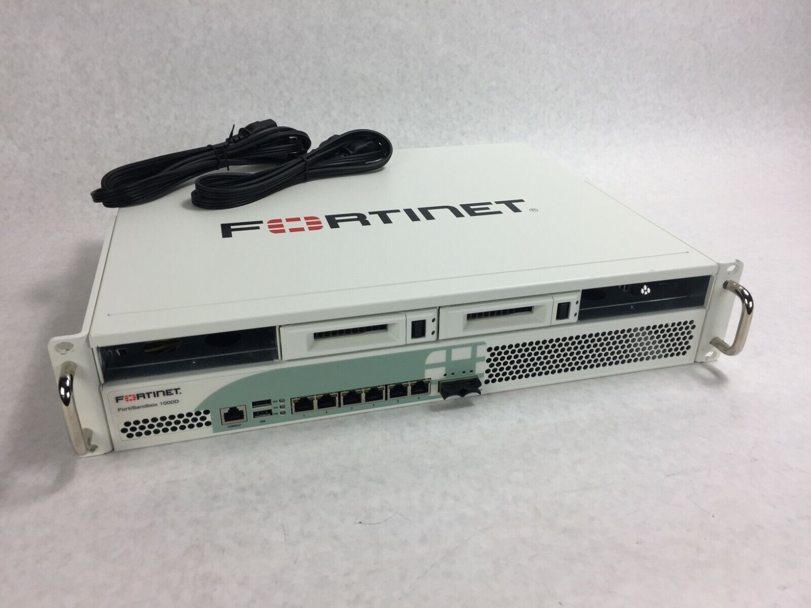 Fortinet FortiSandbox 1000D  FSA-1000D-USG  No HD  No OS  Includes 2 Power Cords