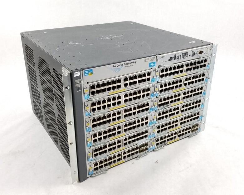HP ProCurve Switch 5412zI J8698A Switch Chassis With 10x J8702A 2x J8705A