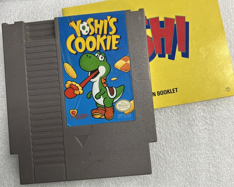 Vintage NES Yoshi's Cookie Nintendo Entertainment System1993 Video Game w/ Book