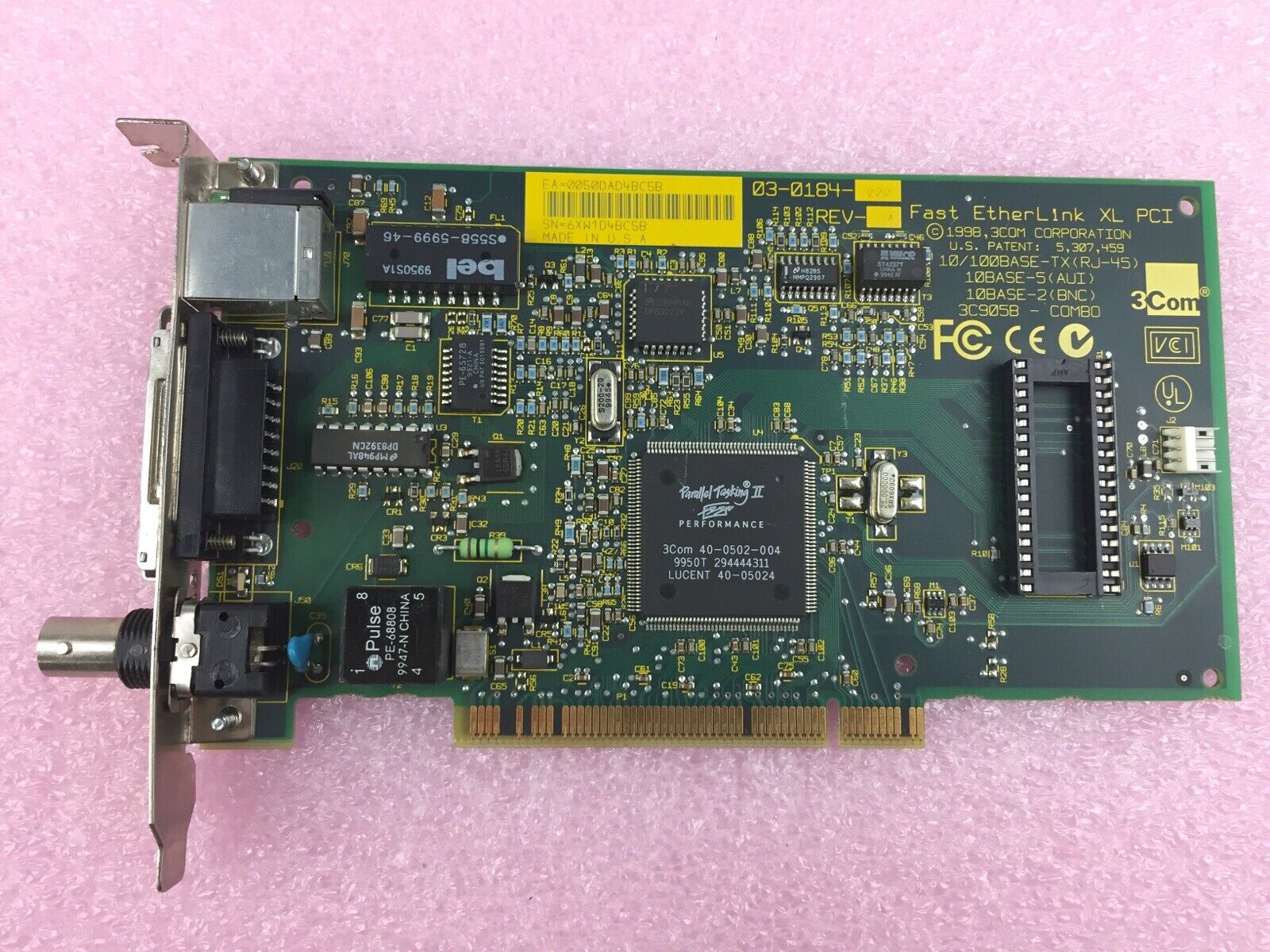 FAST ETHERLINK XL PCI 02-0184-000 REV-03 03-0184-000