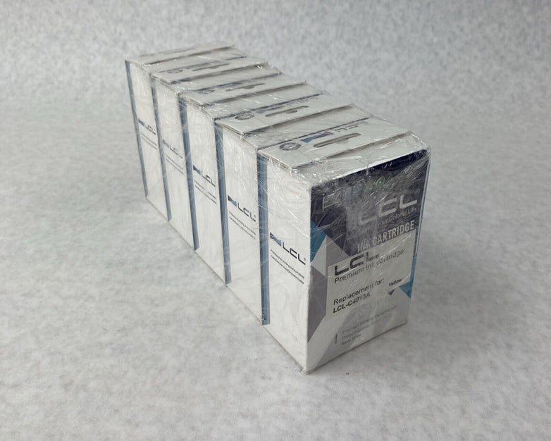 Lot of 5 LCL Compatible For HP Replacement Yllw Ink Printer Cartridge LCL-C4913A