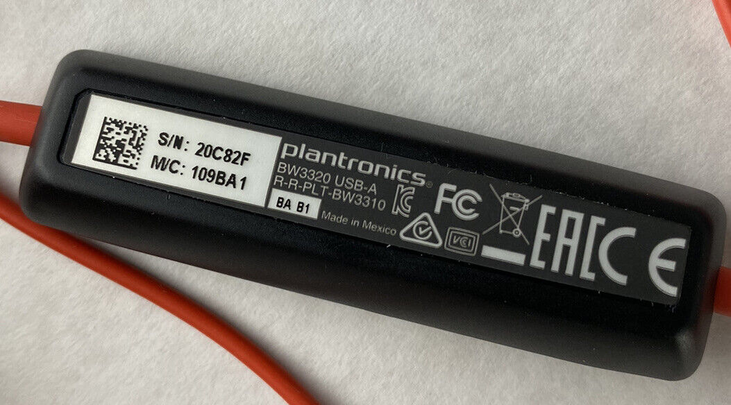Plantronics Blackwire 3320 BW3320 USB-A  BAD MICROPHONE
