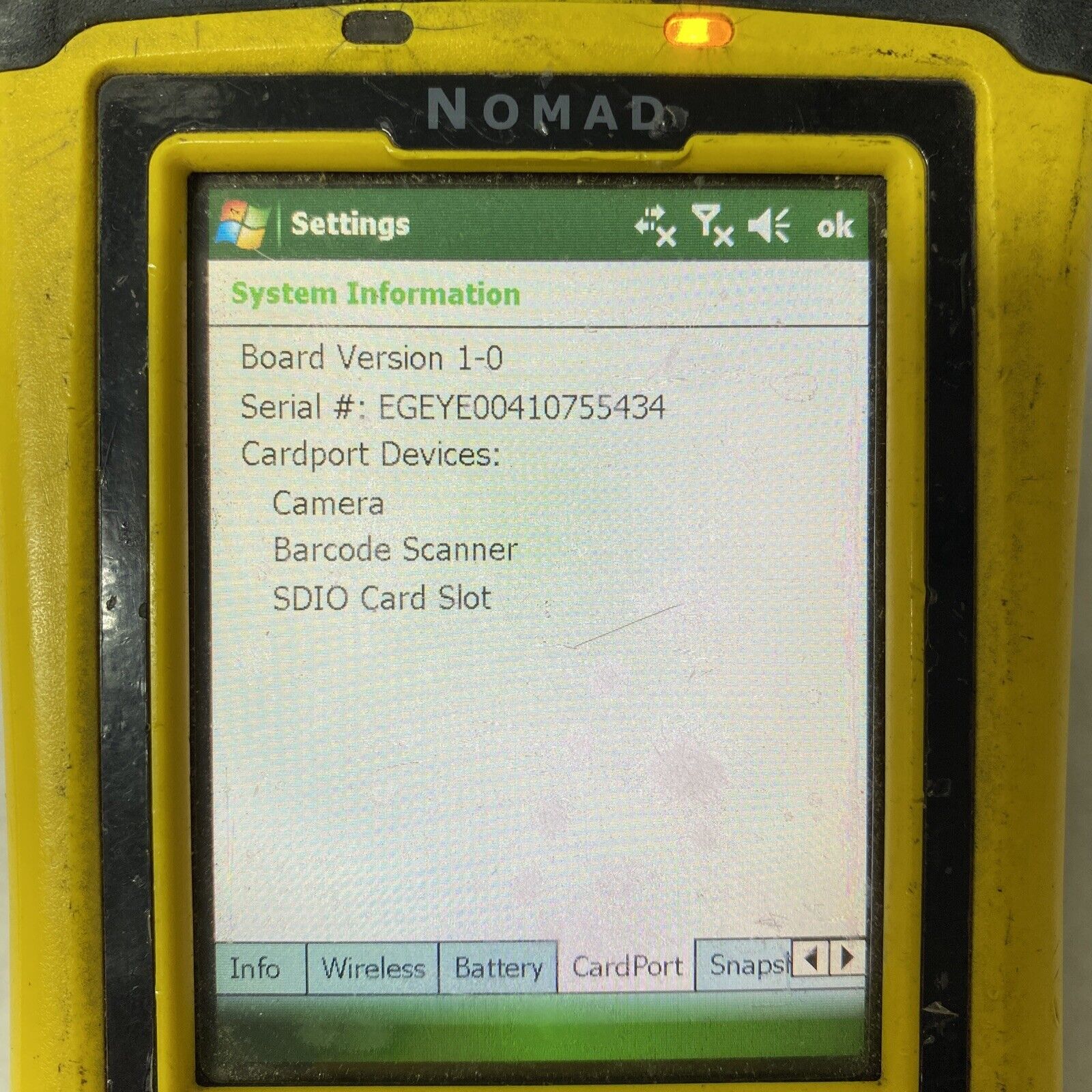 Trimble Nomad Data Collector Scanner Windows 6.1 Bluetooth GPS (c)