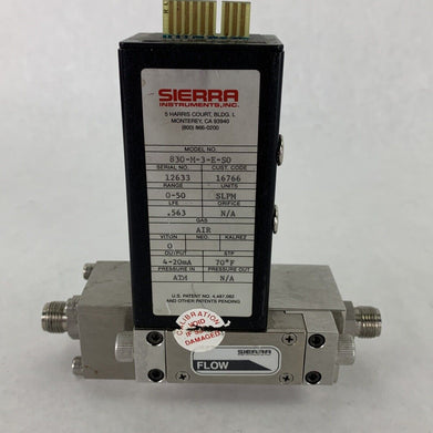 BH Sierra Instruments 830-M-3-E-S0 Mass Flow Controller 0-50 SLPM