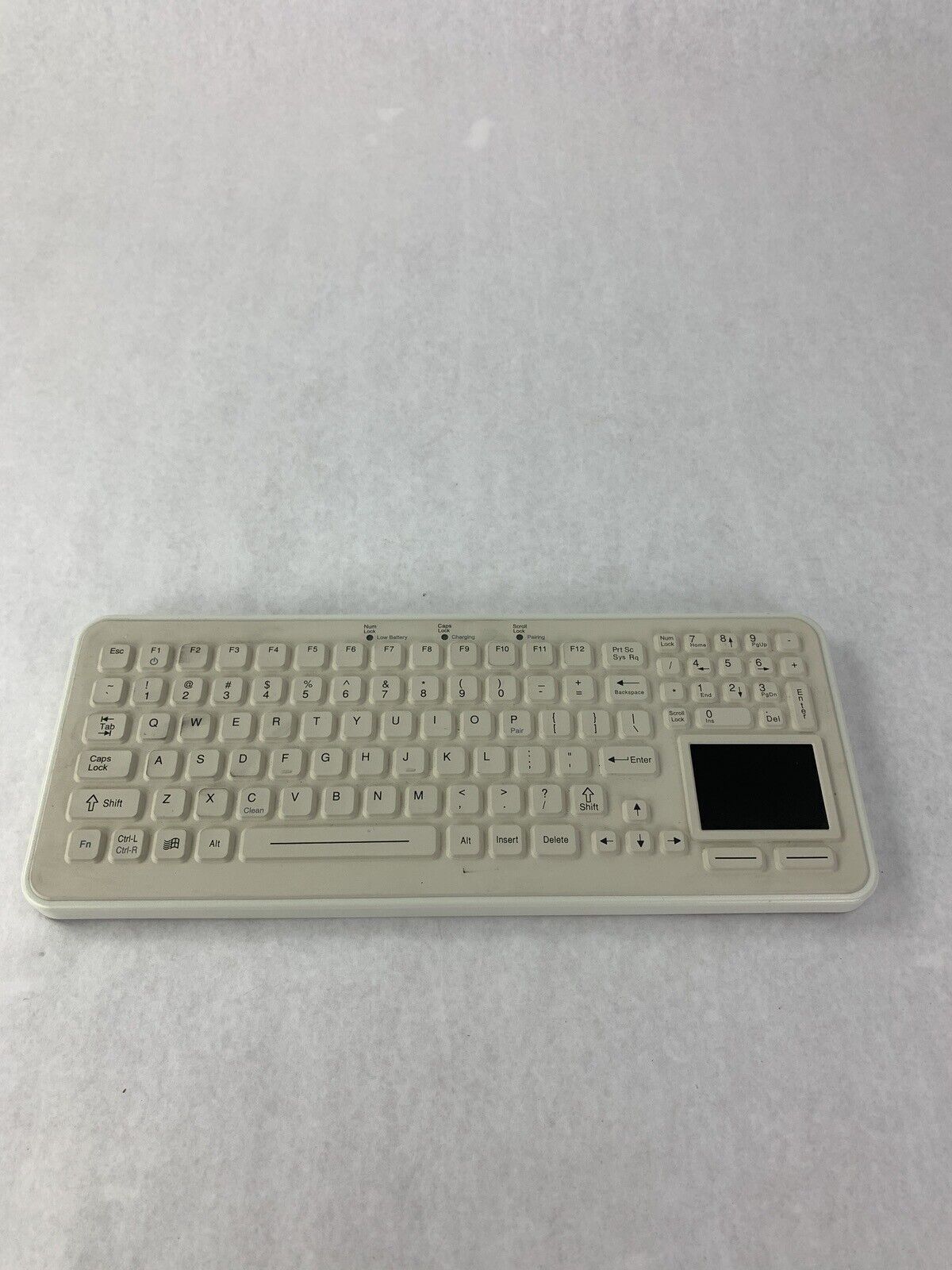 iKey Sk-97-TP Water Resistant USB Industrial Desktop Keyboard White SkinnyBoard