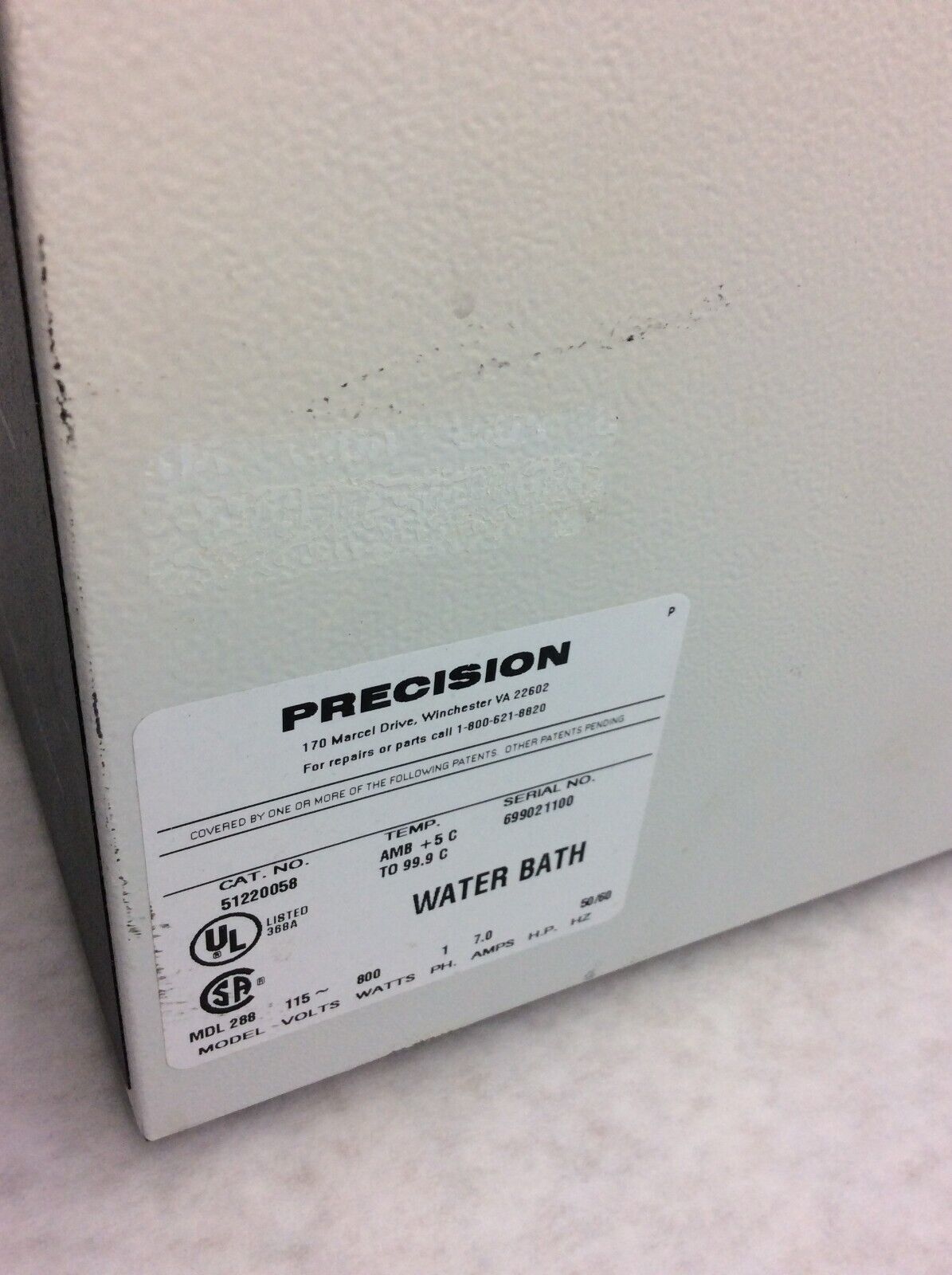 Precision Scientific 280 Series 288 51220058 Dual Bin Water Bath