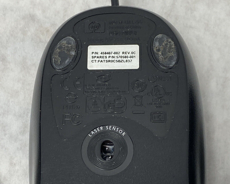 Lot of 2 HP 458407-002 USB 2-Button Optical Laser Sensor Mouse Black M-UAL-96