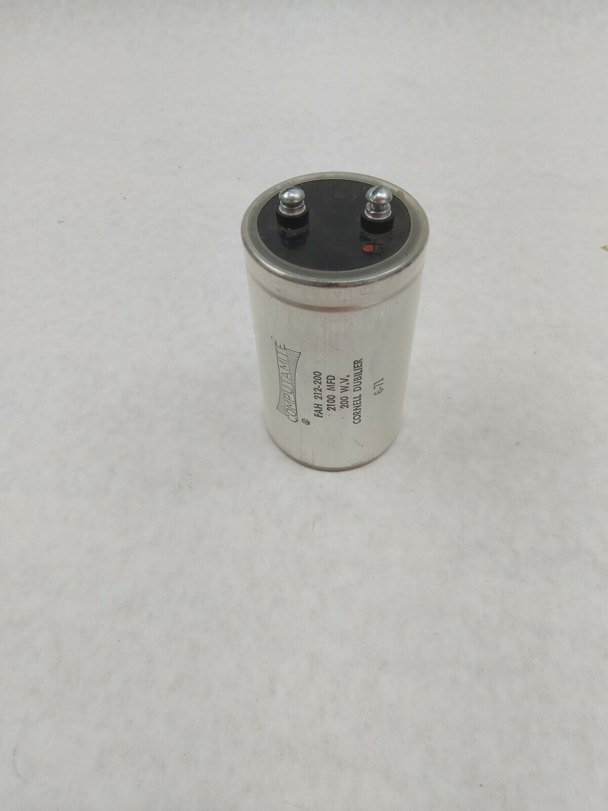 Computamite FAH 212-200 2100MFD 200V Cornell Dubilier 6-71 Capacitor