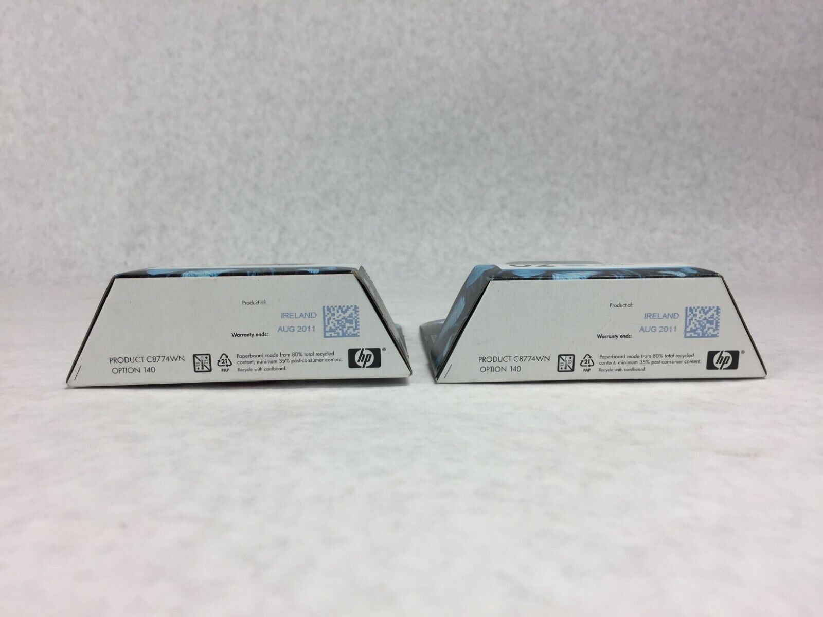 OEM HP 02 Light Cyan  Ink Cartridge C8774WN   Lot of 2   Warranty date Aug 2011