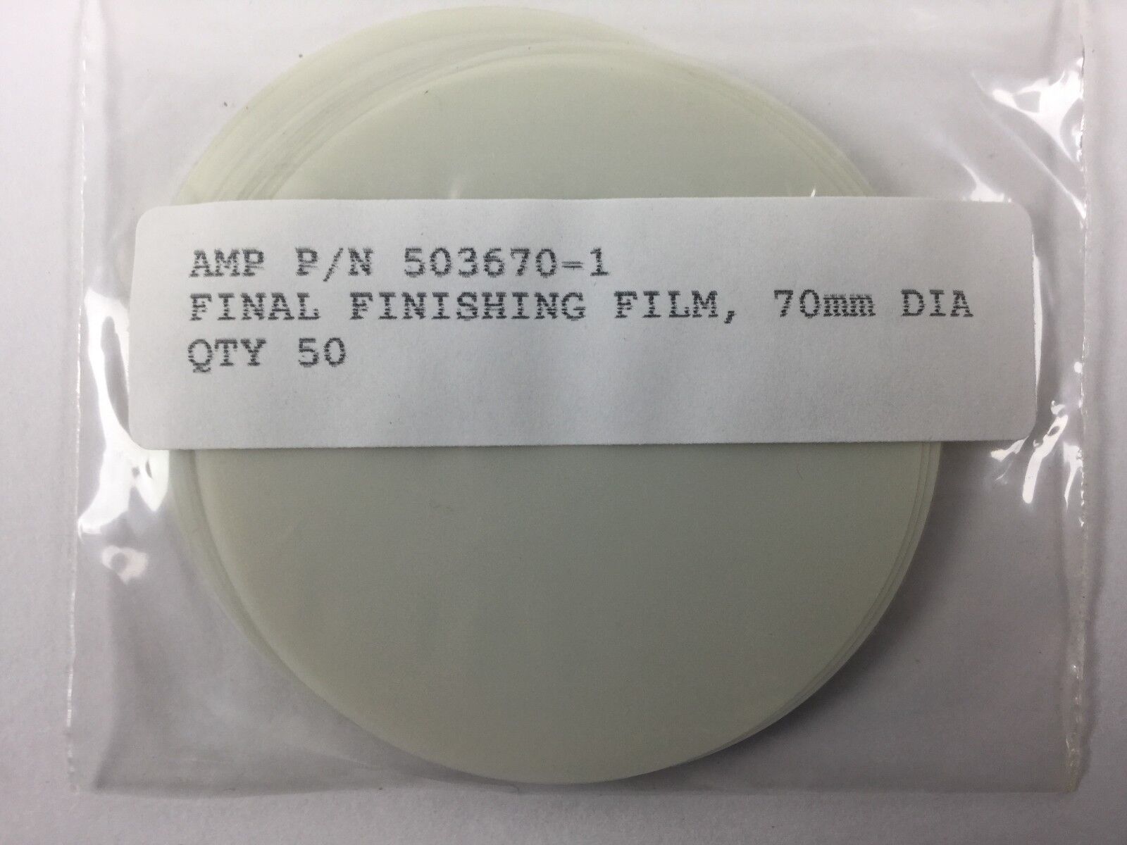 AMP Final Finishing Film, 70MM Dia QTY 50