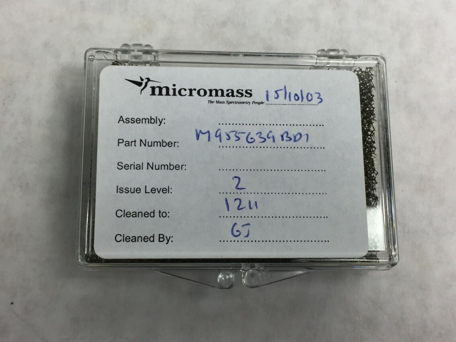 Waters Micromass M955639BD1-S Cone Sample   New
