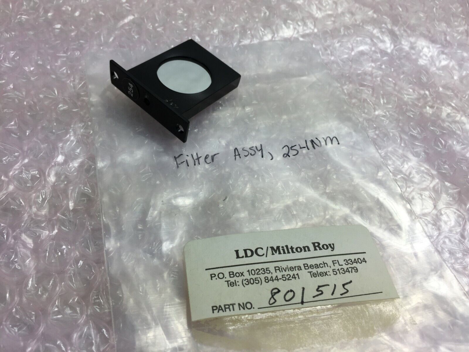 LDC / Milton Roy Part# 801515 Filter Assy 254 NM