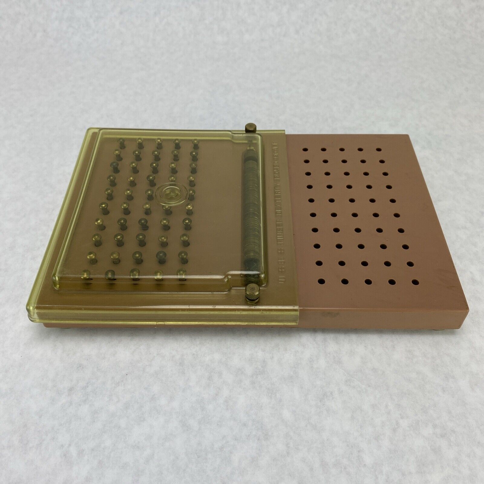 Vintage USES Finger Dexterity Board Beige Tint Cover