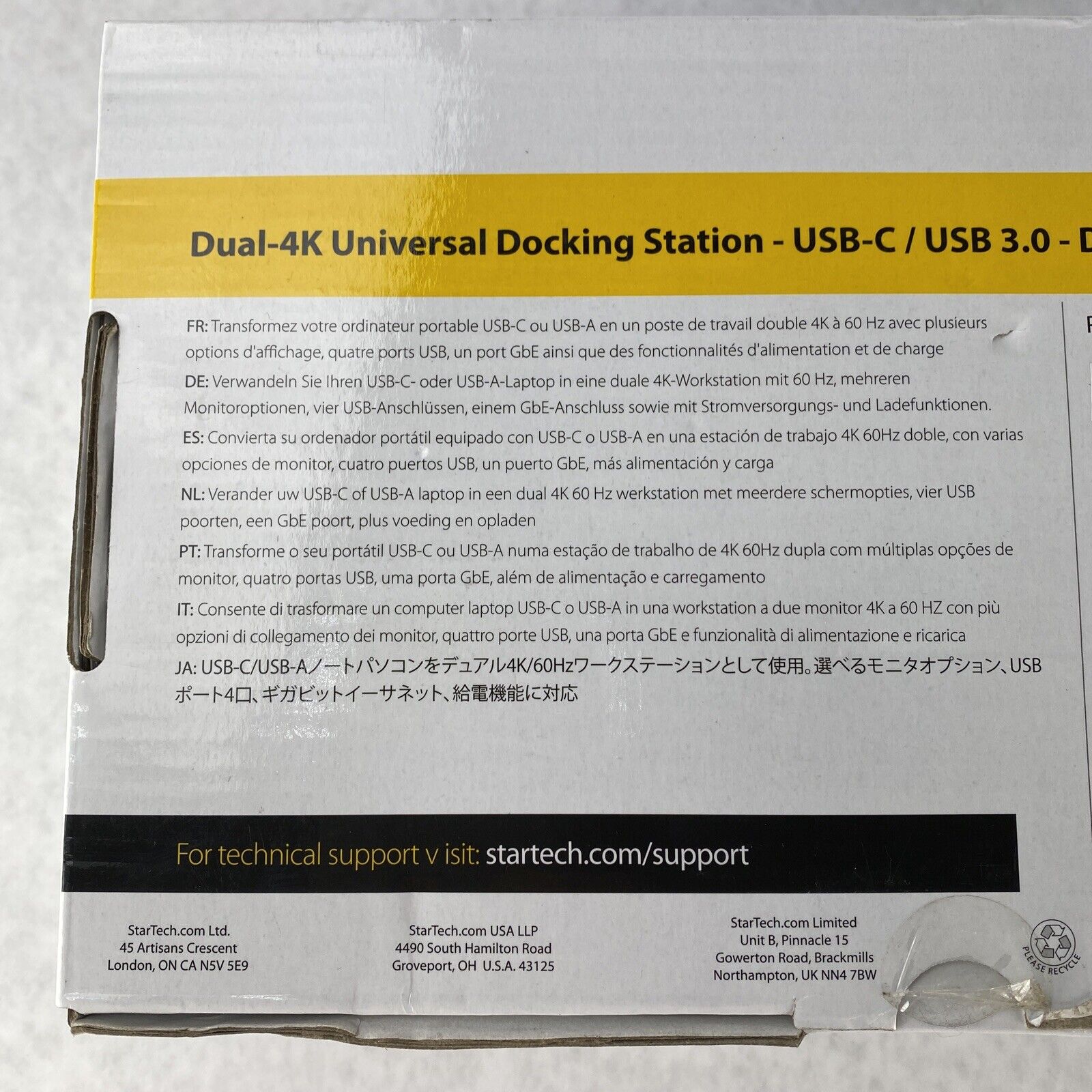 StarTech DK30C2DPPD Dual 4K Universal Laptop Docking Station USB- C USB 3.0