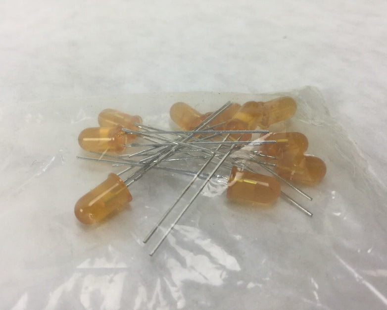 HLMP-3401 5mm (Yellow) 585nm LED Indication - Discrete 2V Radial, Lot of 10, NEW