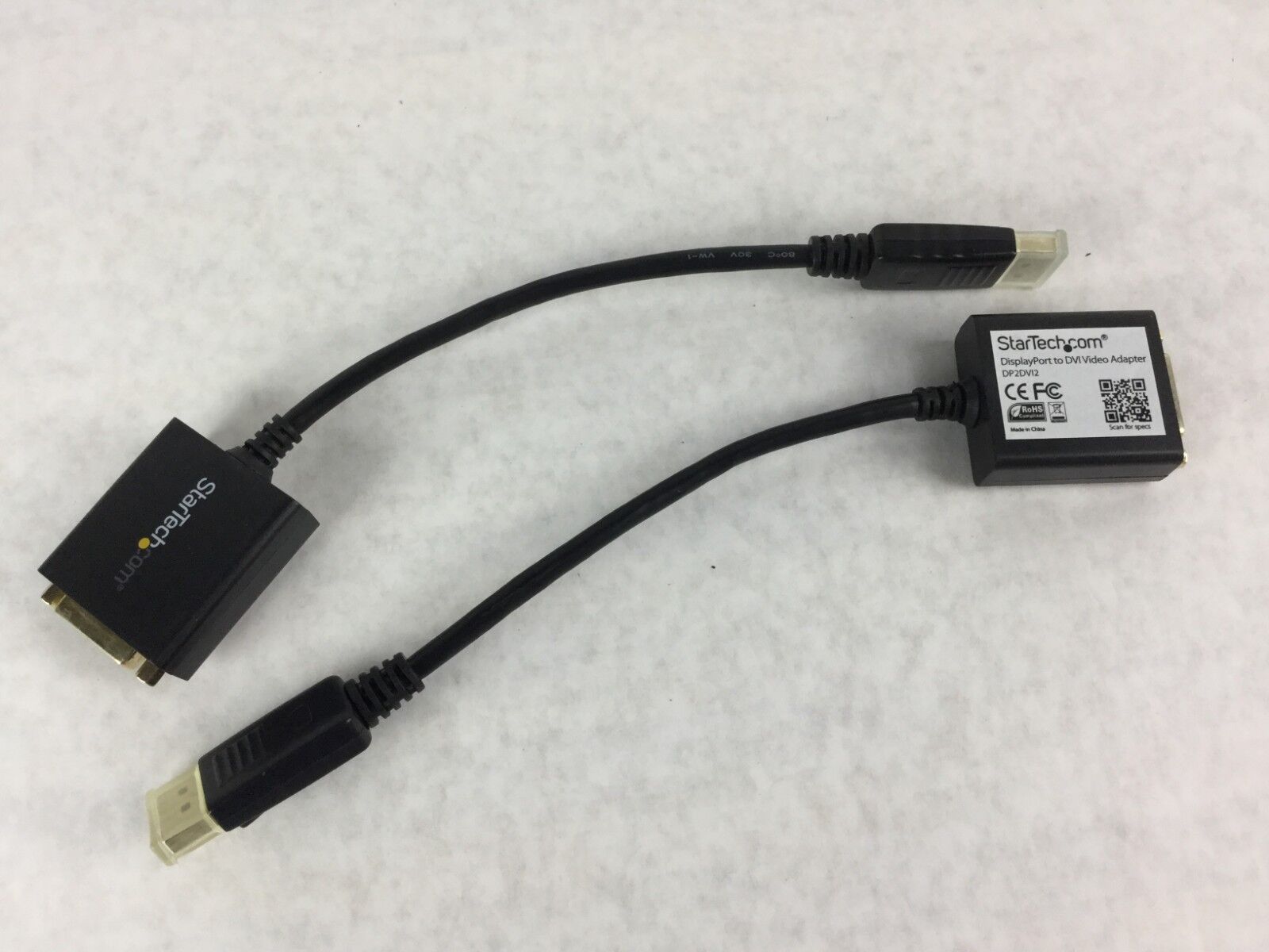 StarTech.com DisplayPort to DVI Video Adapter DP2DV12  Lot of 2